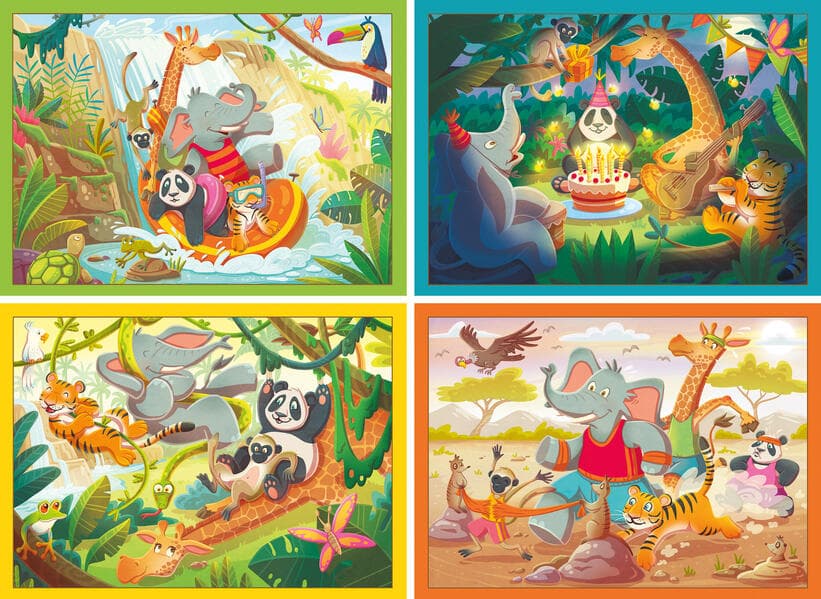 Kinderpuzzle 4x35 Teile - Speedy Puzzle