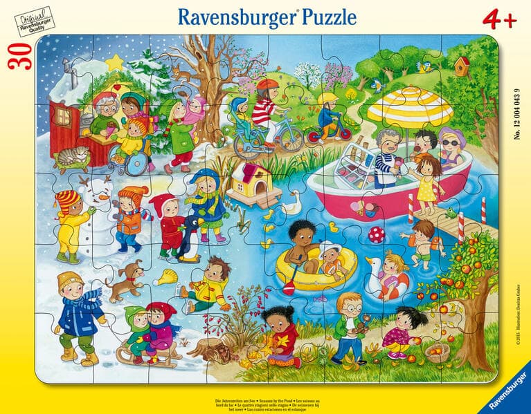 Kinderpuzzle 40 Teile - Die Jahreszeiten am See