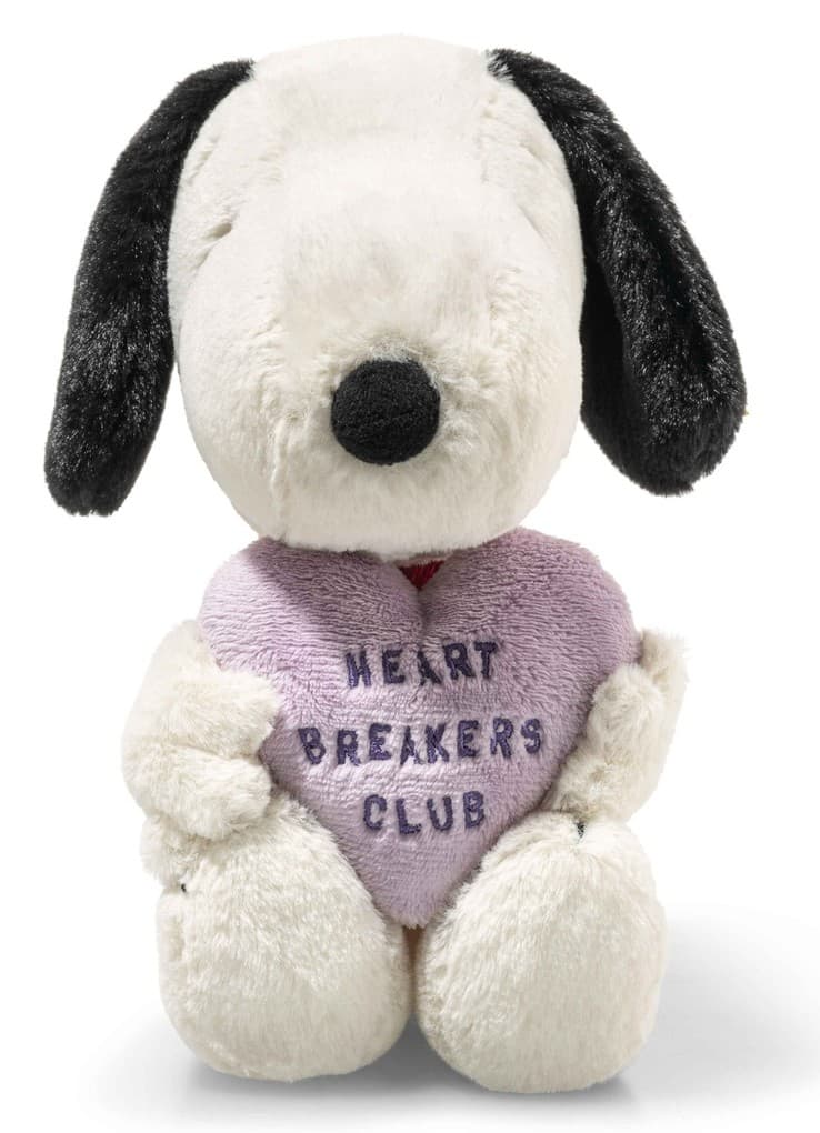 Steiff 024450 - Snoopy Heartbreakers Club, 22 cm, Plüsch-Hund aus der Comicserie Peanuts