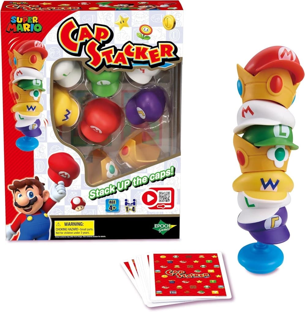 EPOCH Games 7554 - Super Mario Cap Stacker, Stapelspiel