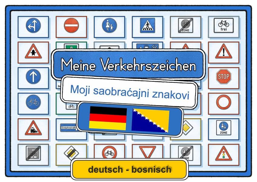 Meine Verkehrszeichen deutsch - bosnisch