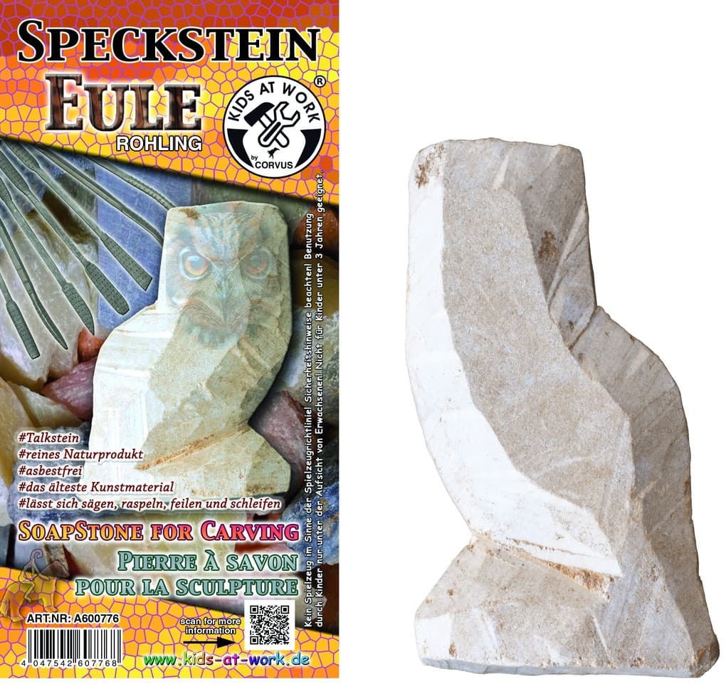 Speckstein Rohling Eule