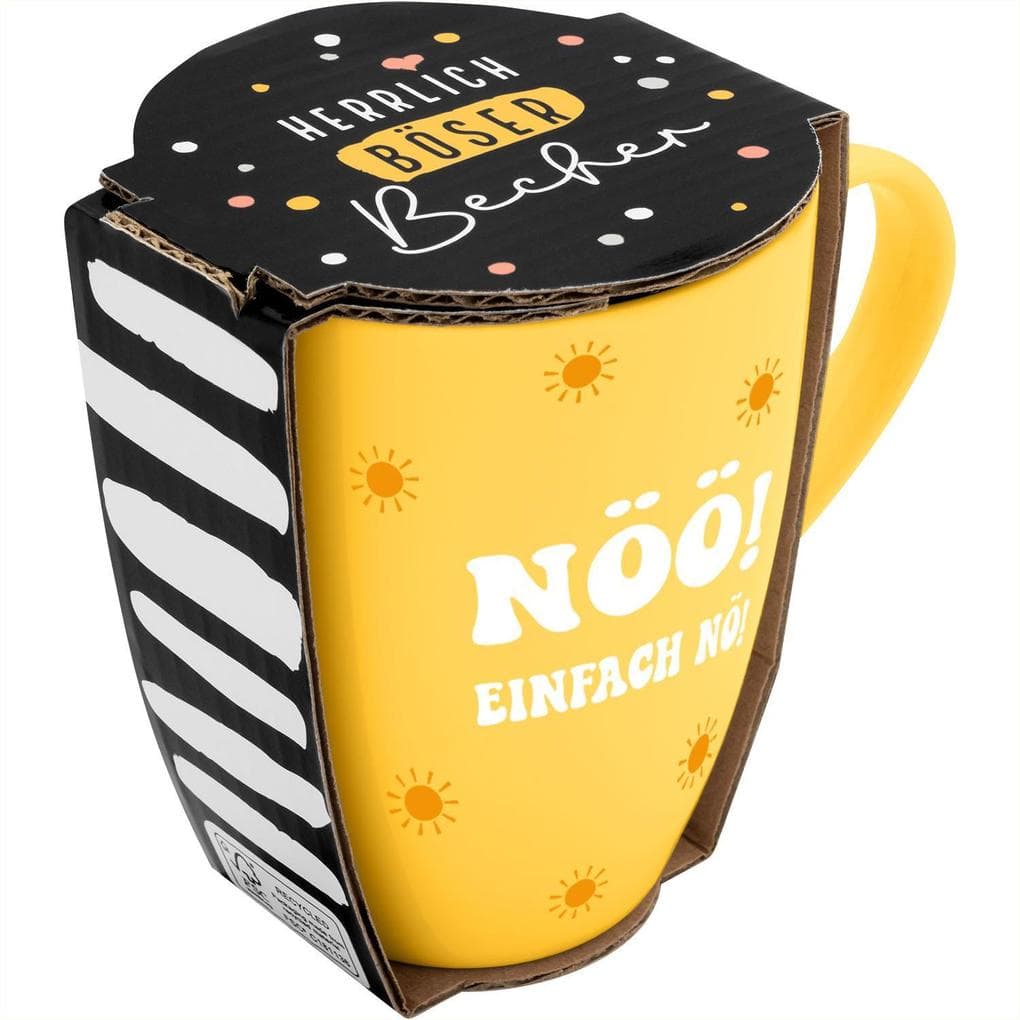 Tasse mit Motivdruck "Nöö! Einfach Nö!", mit Banderole