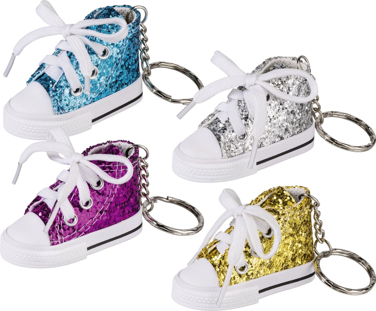 Display Schlüsselanhänger Sport 4 Glitzerfarben sort