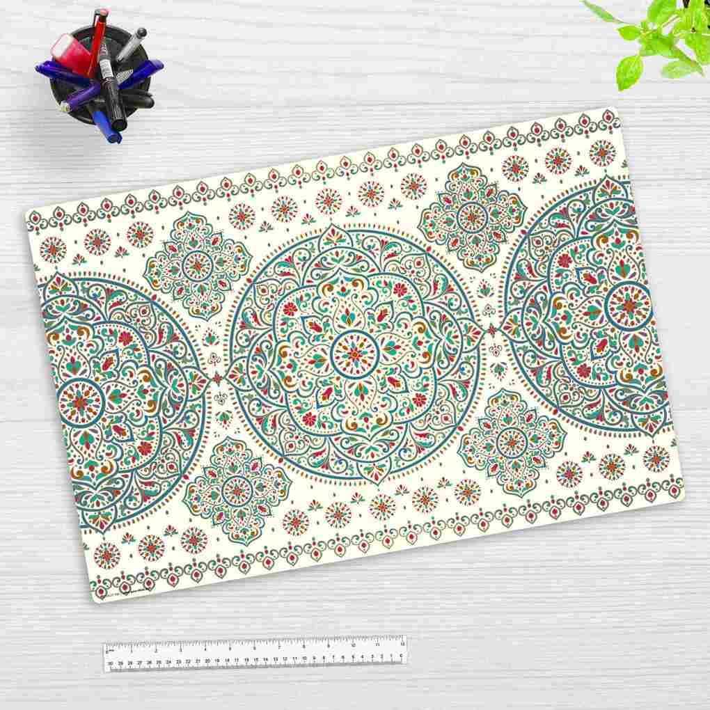 Cover-your-desk Schreibtischunterlage für Kinder und Erwachsene Orientalisches Muster, aus hochwertigem Vinyl, 60 x 40 cm