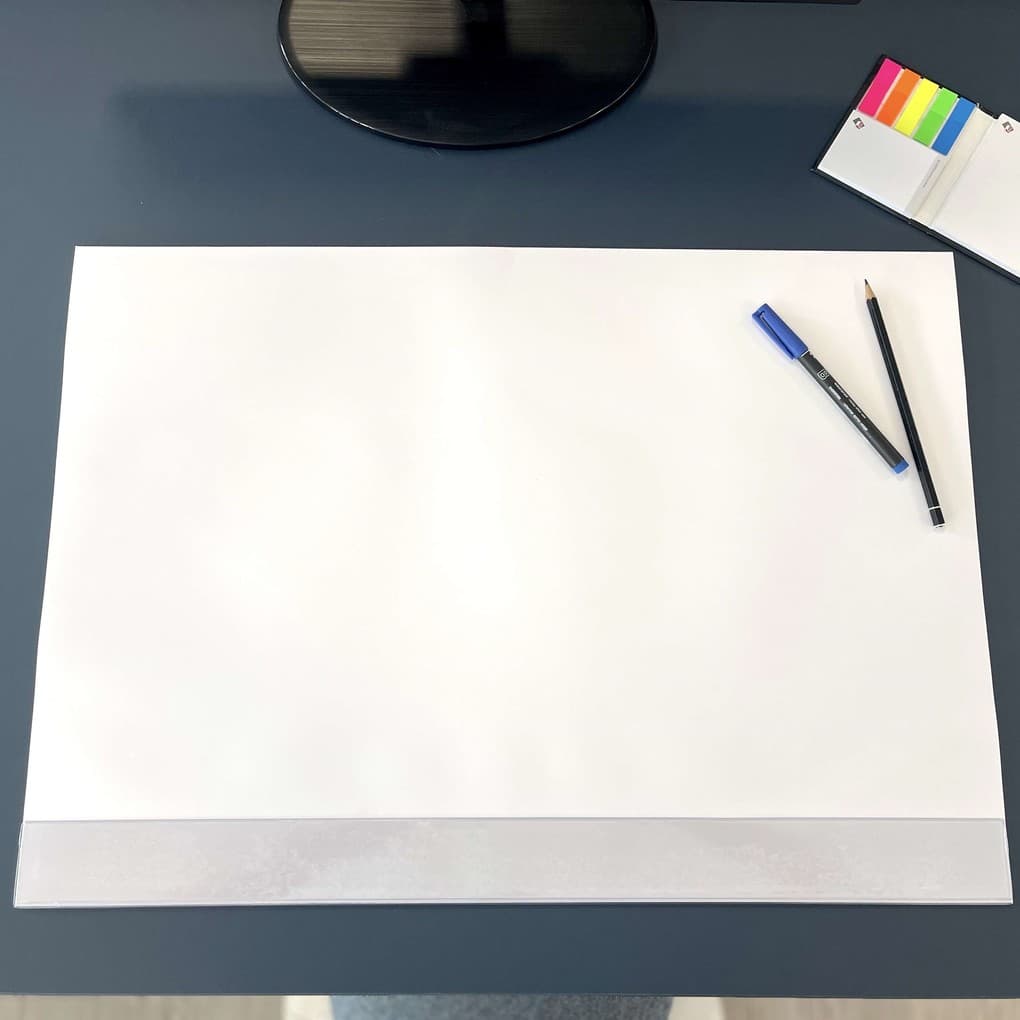 Scriptum Schreibtischunterlage weiss DIN A2 blanko, Malunterlage aus Papier zum Abreißen 2er Set mit je 25 Blatt, 59,4 x 42 cm