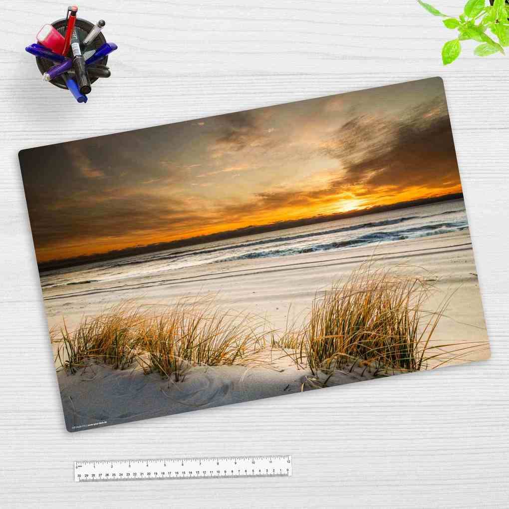 Cover-your-desk Schreibtischunterlage für Kinder und Erwachsene Sonnenuntergang auf Sylt, aus hochwertigem Vinyl, 60 x 40 cm