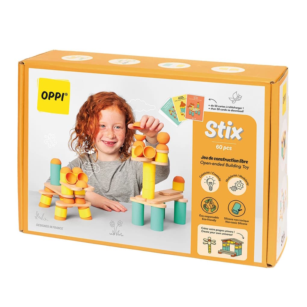 OPPI Toys - Stix Konstruktionsspielzeug 60-teilig