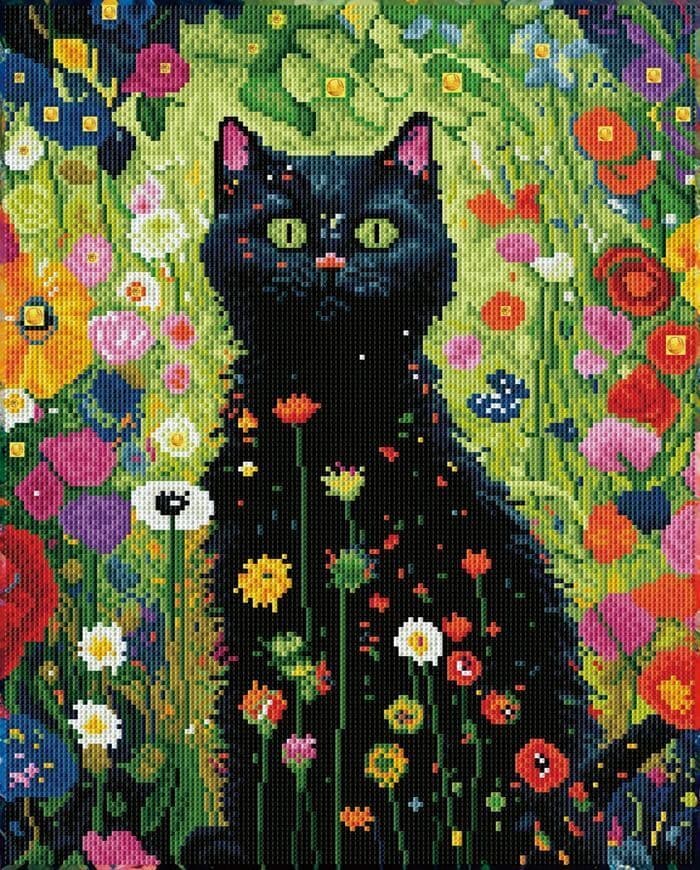 DIAMOND DOTZ - Diamond Painting Katze im Garten