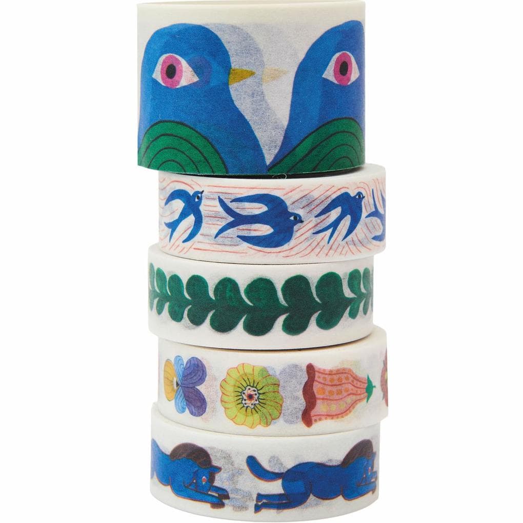 Tape Set Midsommar Magic FSC MIX, 5 Stk, 4x 1,5cm x 10m, 1x 3 cm x 10m