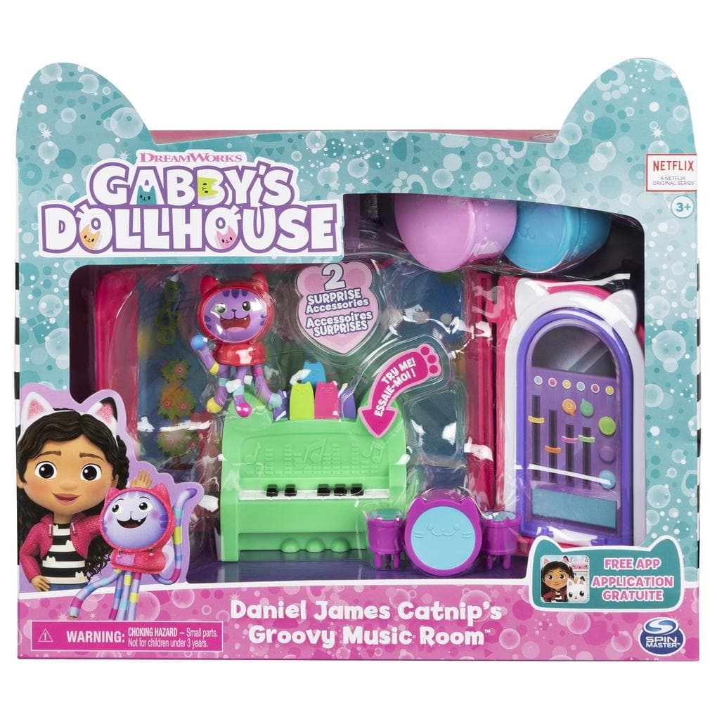 Spin Master - Gabbys Dollhouse - Deluxe Room DJ Catnips Musikzimmer