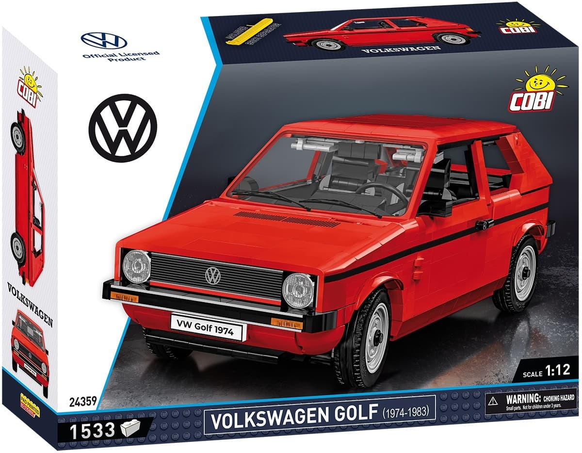 COBI Cars 24359 - Golf 1974-83, MaßStab 1:12, Bausatz 1533 Klemmbausteine