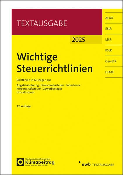 Wichtige Steuerrichtlinien