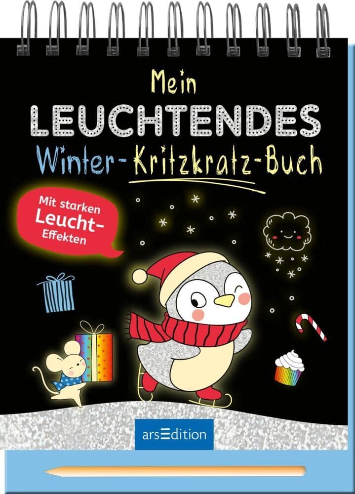 Mein leuchtendes Winter-Kritzkratz-Buch