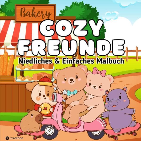 Cozy Malbuch Cozy Freunde - Süße Tiere Malbuch für Erwachsene