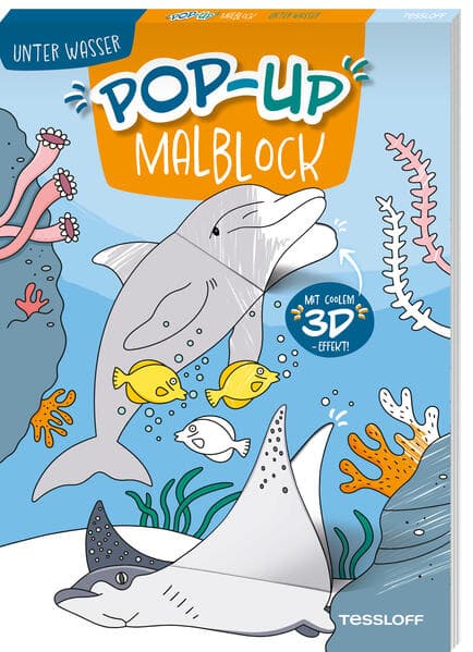 Pop-up Malblock. Unter Wasser