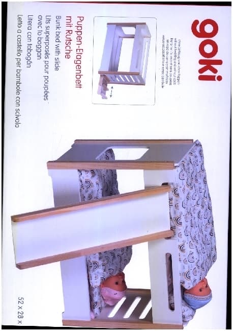 Puppen-Etagenbett mit Rutsche