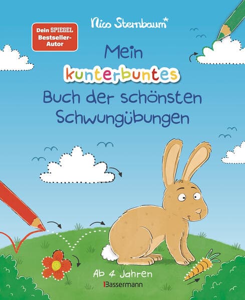 Mein kunterbuntes Buch der schönsten Schwungübungen. Schreibvorbereitung für Kindergarten, Vorschule und Grundschule. Ab 4 Jahre