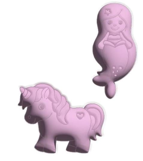 Spielstabil 7447 - Sandförmchen Fabelwesen, Einhorn oder Meerjungfrau, 1 Stück (Vorauswahl nicht möglich!)