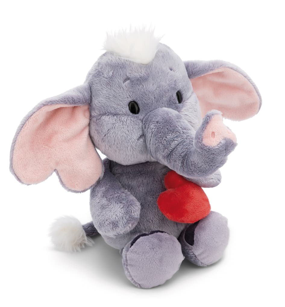NICI - Kuscheltier Love Elefant mit Magnet Herz dunkelgrau 48cm schlenkernd GREEN