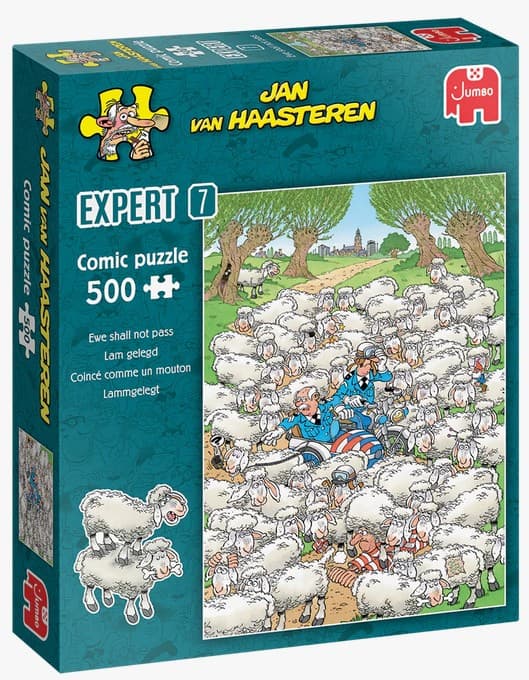 Jumbo 1110100525 - Jan van Haasteren Expert 7, Lammgelegt, Comic-Puzzle, 500 Teile