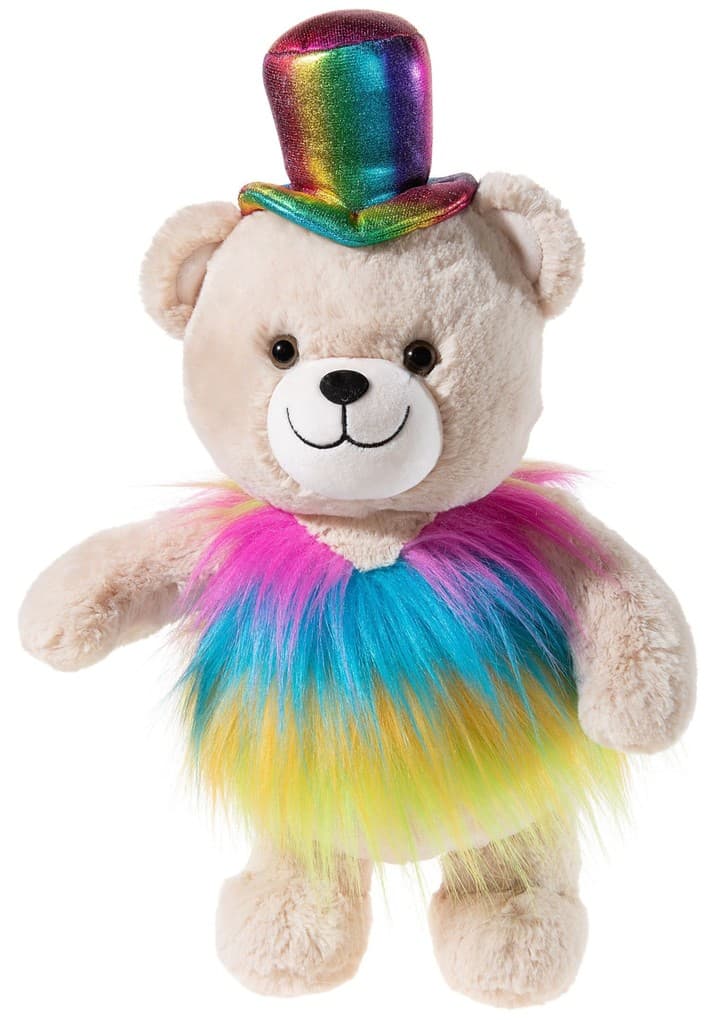 Heunec 324770 - Bär Wim Wonderman, Teddybär, Plüsch, 45cm, Tanzbär im Regenbogen-Zauber