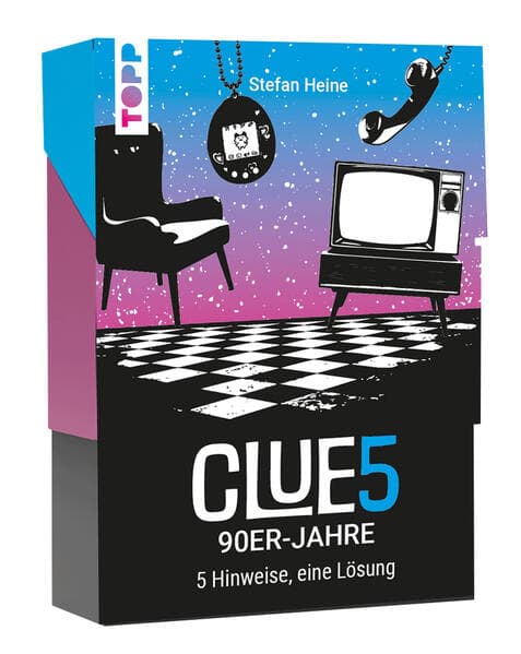CLUE5 #90er-Jahre. 5 Hinweise, nur eine Lösung. Das Trend-Quiz für deine Tasche