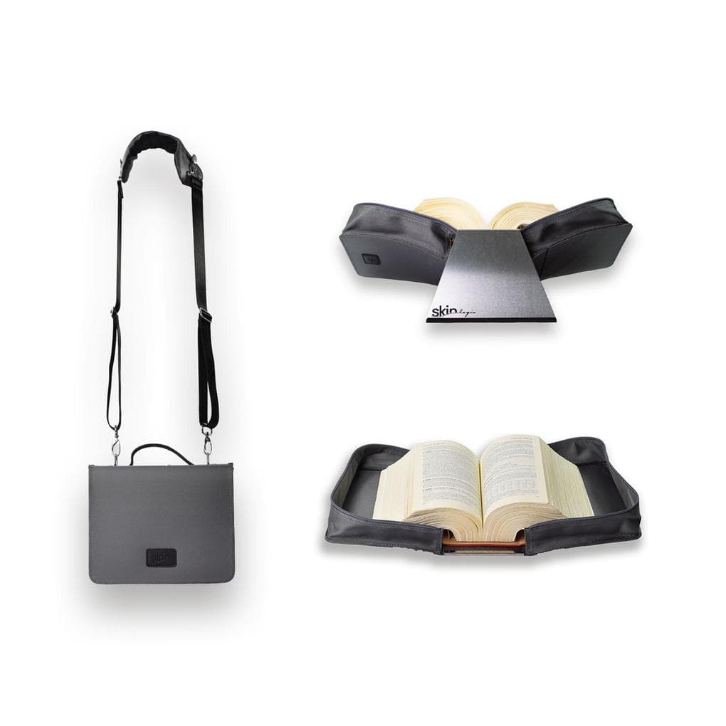 HabersackSKIN Tasche BASIC Gr. XL in Dunkel-Grau mit Tragegurt & Buchstütze