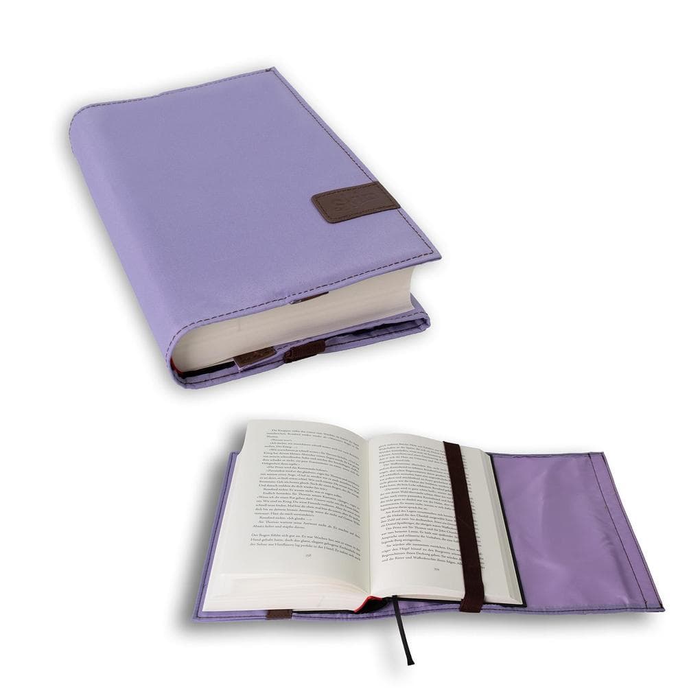 BookSKIN Buch Einband (Größenverstellbar) in Purpur mit Lesezeichen