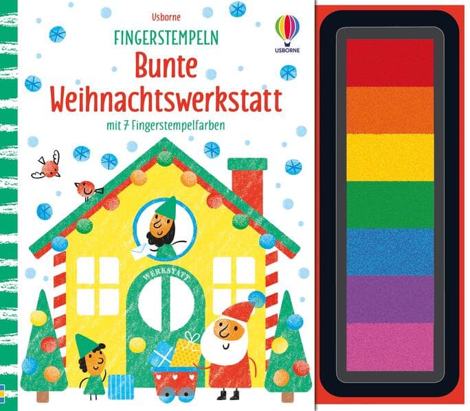 Fingerstempeln: Bunte Weihnachtswerkstatt