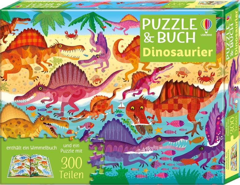 Puzzle & Buch: Dinosaurier
