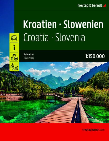 Kroatien - Slowenien, Autoatlas 1:150.000, freytag & berndt