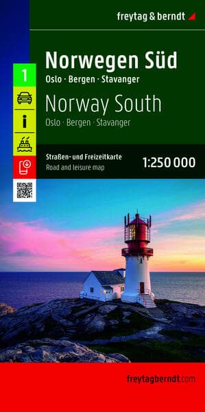 Norwegen Süd, Straßen- und Freizeitkarte 1:250.000, freytag & berndt