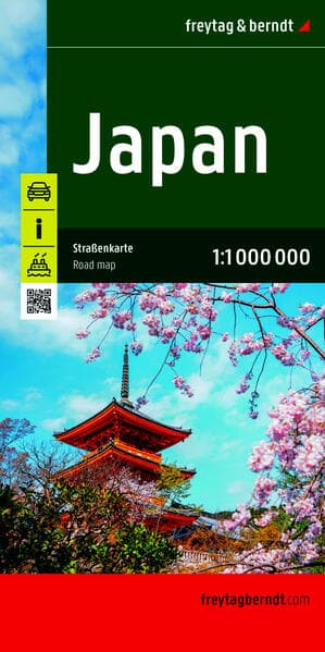 Japan, Straßenkarte 1:1.000.000, freytag & berndt