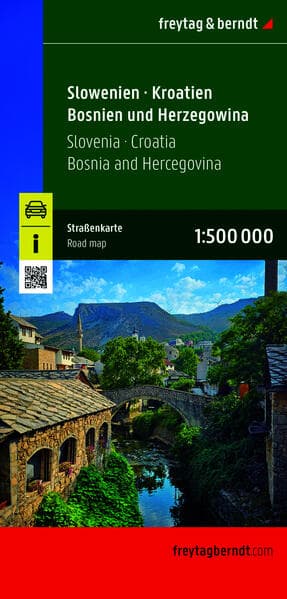 Slowenien - Kroatien - Bosnien und Herzegowina, Straßenkarte 1:500.000, freytag & berndt