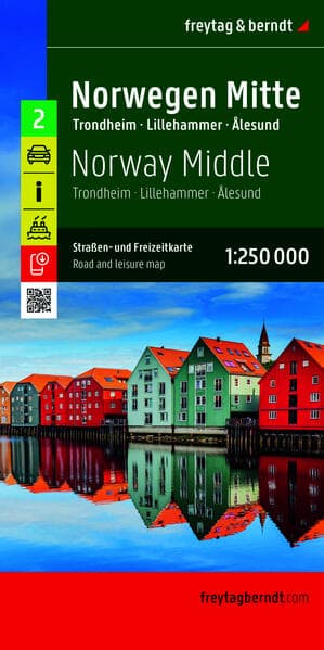 Norwegen Mitte, Straßen- und Freizeitkarte 1:250.000, freytag & berndt