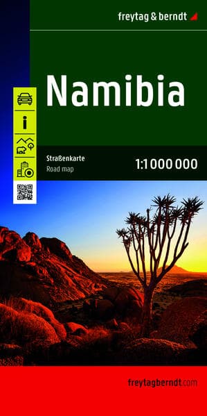 Namibia, Straßenkarte 1:1.000.000, freytag & berndt