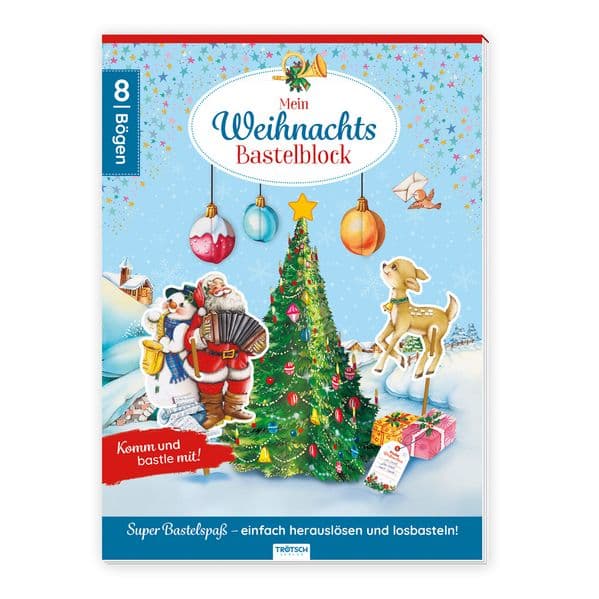 TRÖTSCH - Bastelblock Weihnachts-Bastelspaß | Ab 4 Jahren
