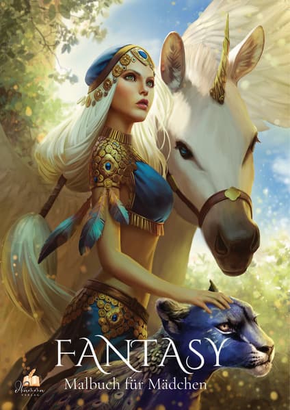 Fantasy - Malbuch für Mädchen ab 10 Jahren mit 50 handgezeichneten Ausmalmotiven