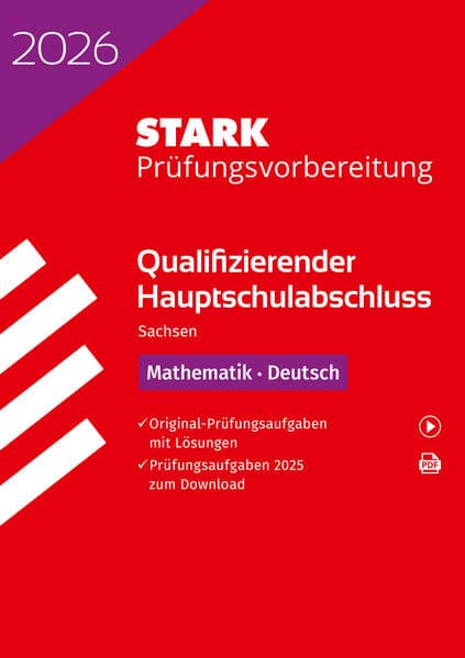 STARK Mathematik, Deutsch - Qualifizierender Hauptschulabschluss 2026 Sachsen - Prüfungsvorbereitung