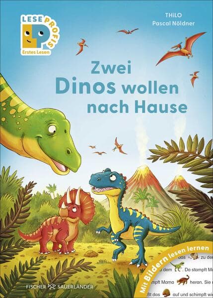 Leseprofis - Mit Bildern lesen lernen: Zwei Dinos wollen nach Hause, Erstes Lesen