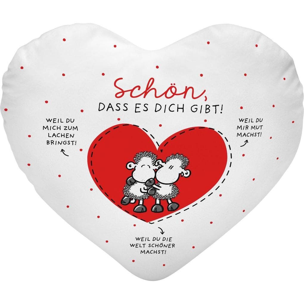 Plüschkissen "Schön, dass es dich gibt! Weil du........!"