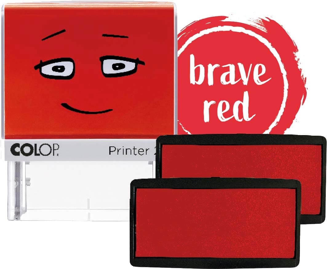 COLOP NIO Ersatz-Stempelkissen, Packung mit 2 Stempelkissen, brave red