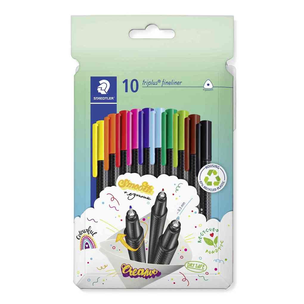 STAEDTLER triplus fineliner 334 Fineliner, 10er Set, 334 C10