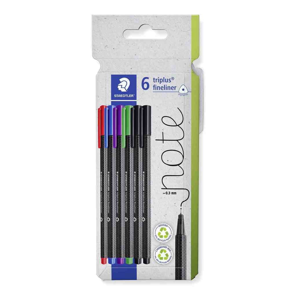 STAEDTLER triplus fineliner 334 Fineliner, 6er Set, 334 C6