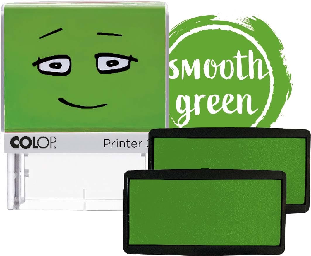 COLOP NIO Ersatz-Stempelkissen, Packung mit 2 Stempelkissen, smooth green