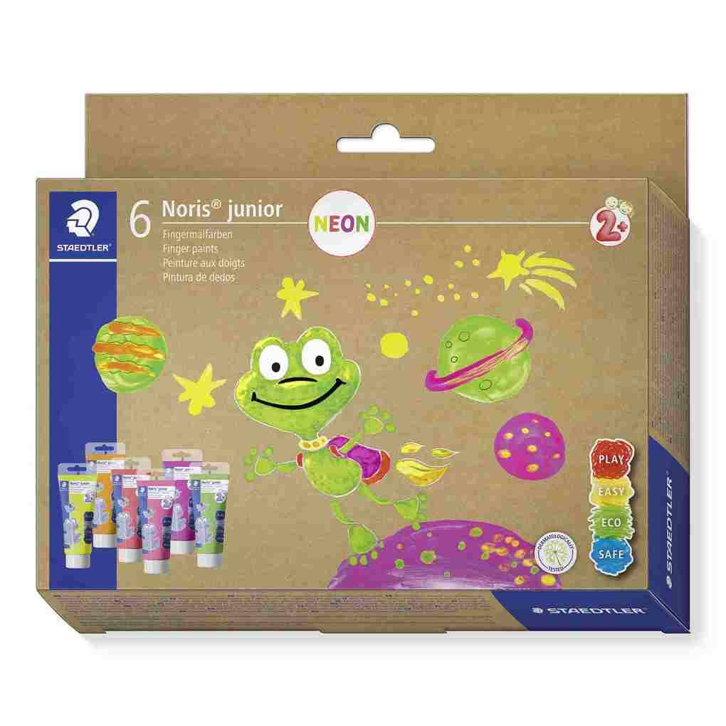 STAEDTLER Noris junior 881 Fingermalfarben, Set "Neon", 8816F C6