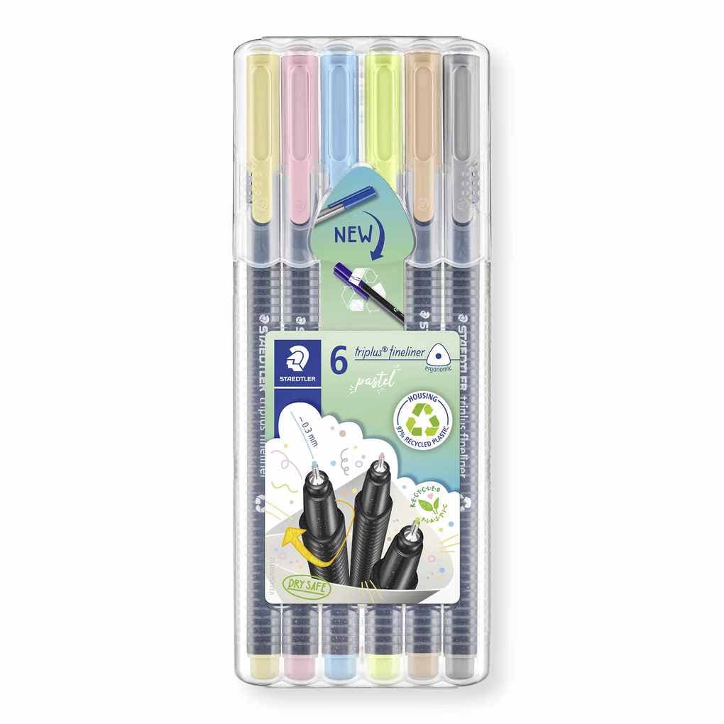 STAEDTLER triplus fineliner 334 Fineliner, 6er Set, 334 SB6 PA