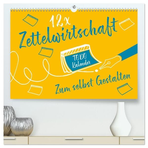 12 x Zettelwirtschaft - Bastelkalender (hochwertiger Premium Wandkalender 2026 DIN A2 quer), Kunstdruck in Hochglanz