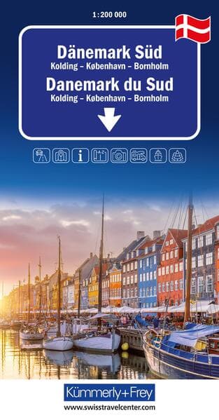 Kümmerly+Frey Regional-Strassenkarte Dänemark Süd 1:200.000
